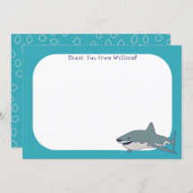 Great White Shark Flat Panel Danke Karte
