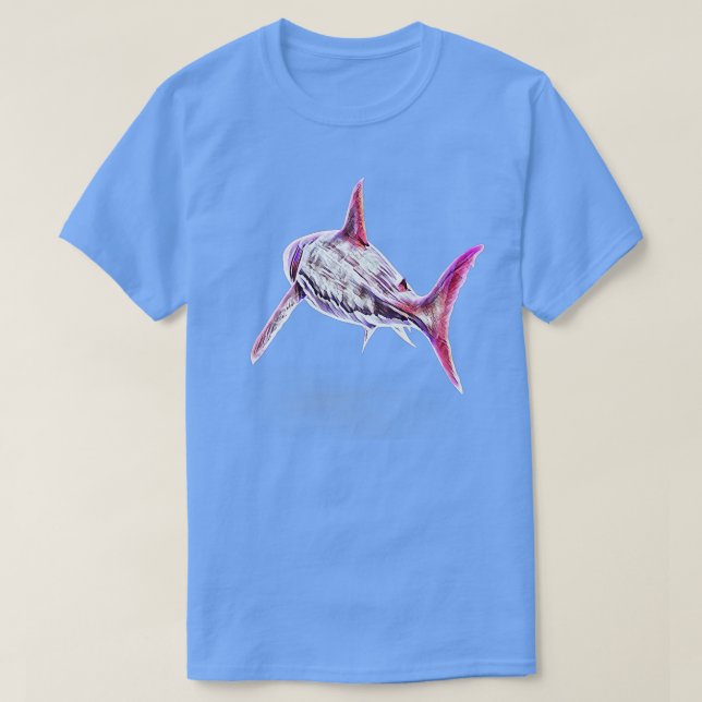Great White Shark Motif Sharks 302 T-Shirt (Design vorne)