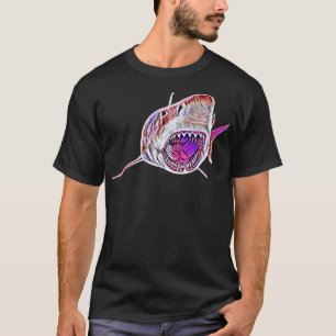 Great White Shark Motif Sharks 322 T-Shirt