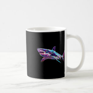 Great White Shark Polygon Fishing Scuby Diving Sha Kaffeetasse