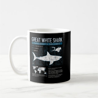 Great White Shark Science Haie Fakten Geek Graph Kaffeetasse