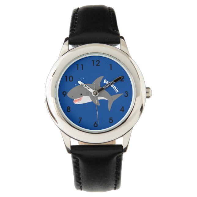 Great white shire Happy Cartoon Illustration Armbanduhr (Vorderseite)