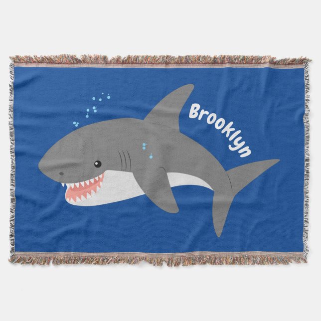 Great white shire Happy Cartoon Illustration Decke (Vorderseite)