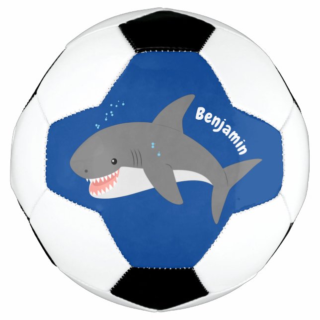 Great white shire Happy Cartoon Illustration Fußball (Vorderseite)