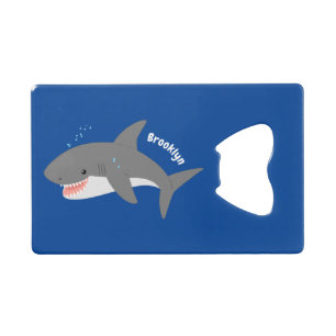 Great white shire Happy Cartoon Illustration Geldbeutel Flaschenöffner