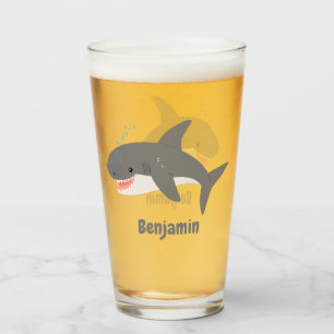Great white shire Happy Cartoon Illustration Glas