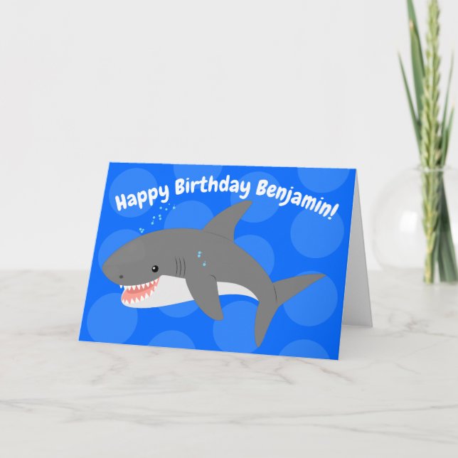 Great white shire Happy Cartoon Illustration Karte (Vorderseite)