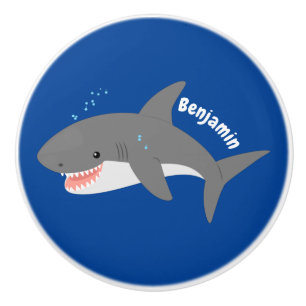 Great white shire Happy Cartoon Illustration Keramikknauf