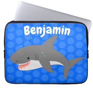 Great white shire Happy Cartoon Illustration Laptopschutzhülle