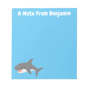 Great white shire Happy Cartoon Illustration Notizblock