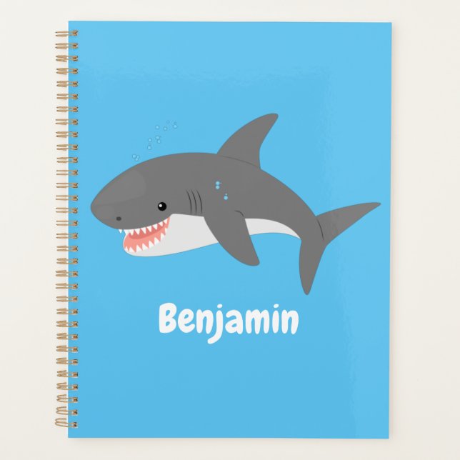 Great white shire Happy Cartoon Illustration Planer (Vorderseite)