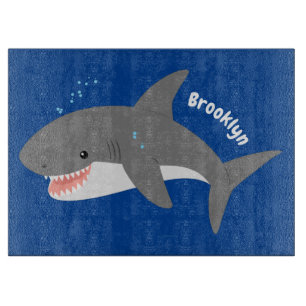 Great white shire Happy Cartoon Illustration Schneidebrett