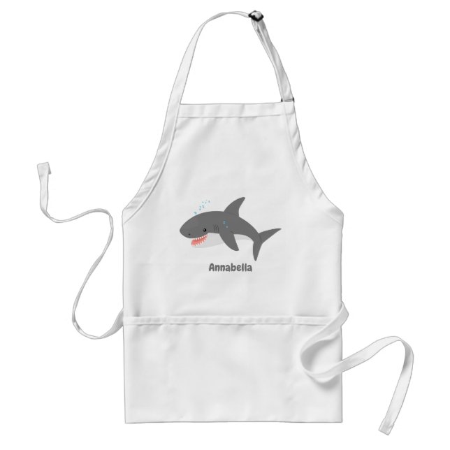 Great white shire Happy Cartoon Illustration Schürze (Vorne)