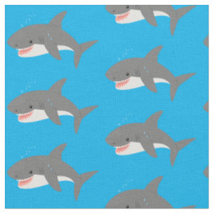 Great white shire Happy Cartoon Illustration Stoff