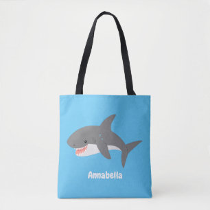 Great white shire Happy Cartoon Illustration Tasche