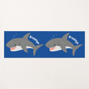 Great white shire Happy Cartoon Illustration Yogamatte