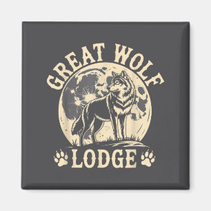 Great Wolf Lodge heulender Wolf Vollmond Natur Sze Magnet