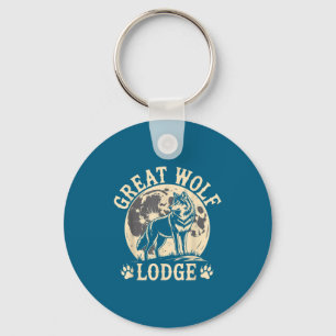 Great Wolf Lodge heulender Wolf Vollmond Natur Sze Schlüsselanhänger