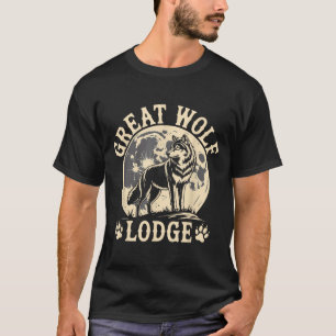 Great Wolf Lodge Heulender Wolf Vollmond Natur Sze T-Shirt