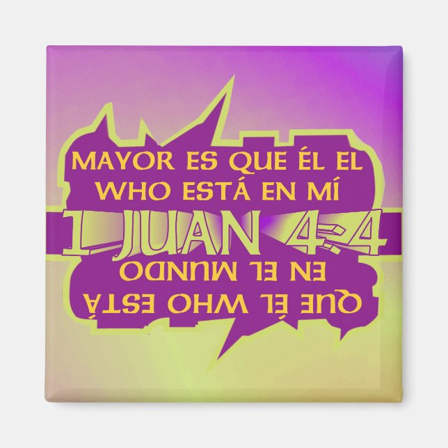 Greater is He I Esp I Square Magnet (Vorne)