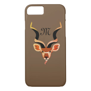Greater Kudu Head Illustriert Monogram Case-Mate iPhone Hülle