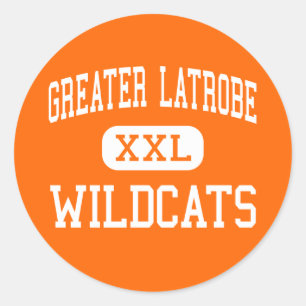 Greater Latrobe - Wildkatzen - hoch - Latrobe Runder Aufkleber