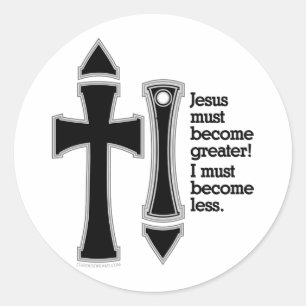 Greater-Less John 3-30-B Runder Aufkleber