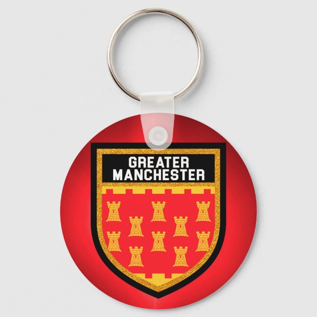 Greater Manchester Flag Schlüsselanhänger (Vorderseite)