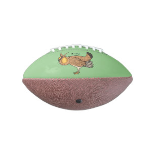 Greater prairie chicken cartoon illustration football
