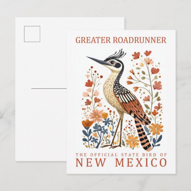 Greater Roadrunner Bird of New Mexico USA Postkarte (Vorne/Hinten)