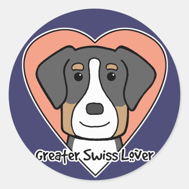 Greater Swiss Lover Runder Aufkleber (Vorderseite)
