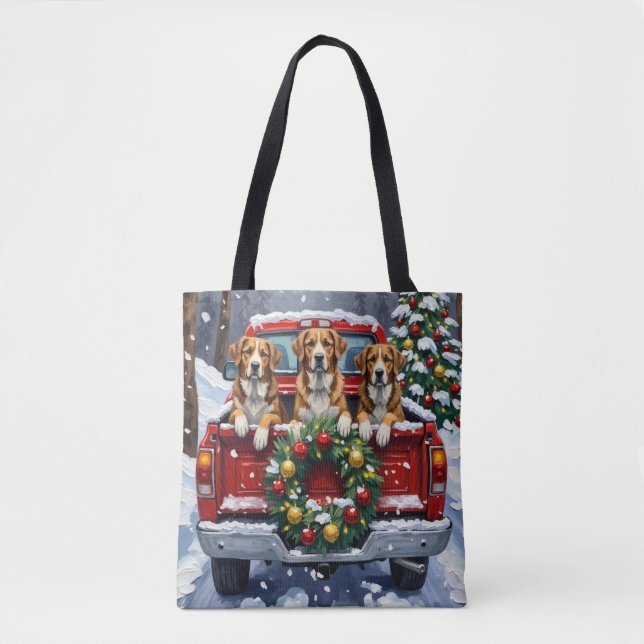 Greater Swiss Mountain Dog Christmas Red Truck Tasche (Vorderseite)