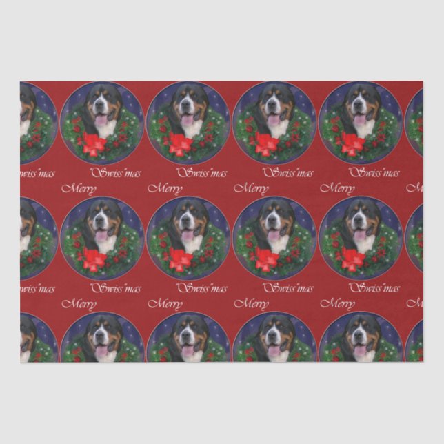 Greater Swiss Mountain Dog ChristmasTissue Seidenpapier (Vorderseite)