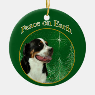 Greater Swiss Mountain Dog Frieden Keramik Ornament