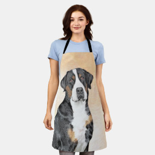 Greater Swiss Mountain Dog Gemälde - Original Kuns Schürze