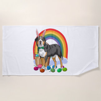 Greater Swiss Mountain Dog Ostereier Bunny Strandtuch