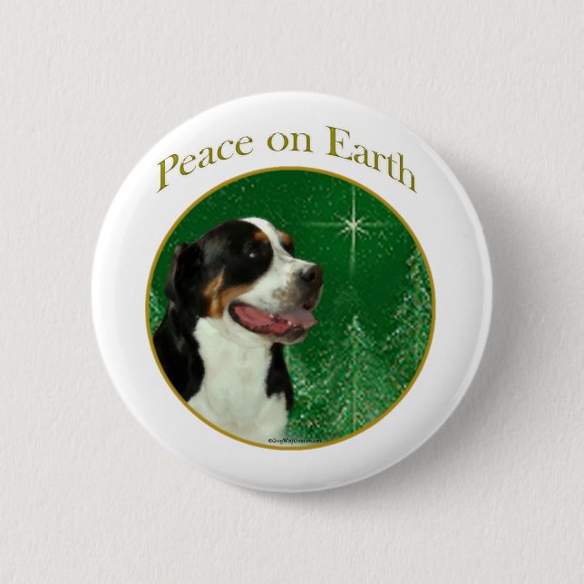 Greater Swiss Mountain Dog Peace Button (Vorderseite)