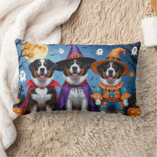 Greater Swiss Mountain Dog Pumpkin Halloween Funny Lendenkissen
