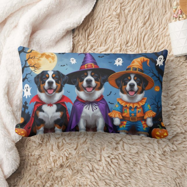 Greater Swiss Mountain Dog Pumpkin Halloween Funny Lendenkissen (Decke)