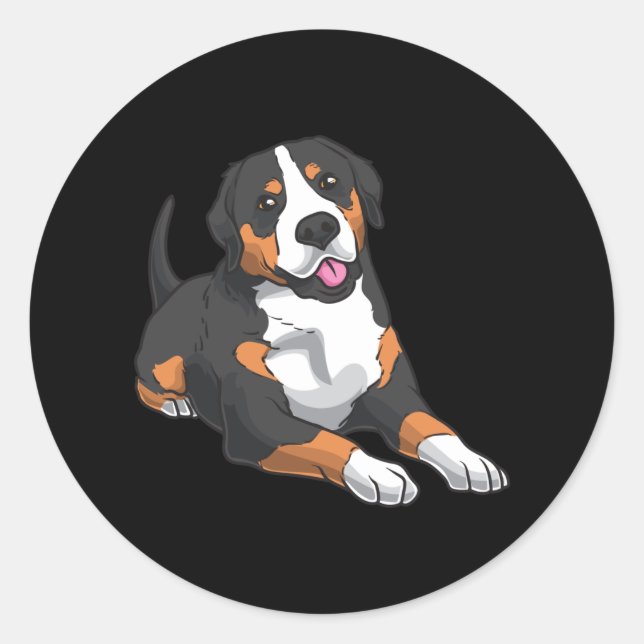 Greater Swiss Mountain Dog Runder Aufkleber (Vorderseite)