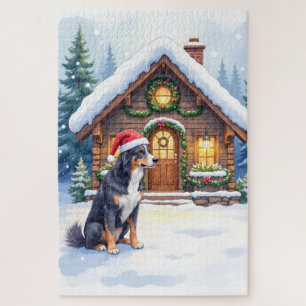 Greater Swiss Mountain Dog Schneehütte Santa Hut