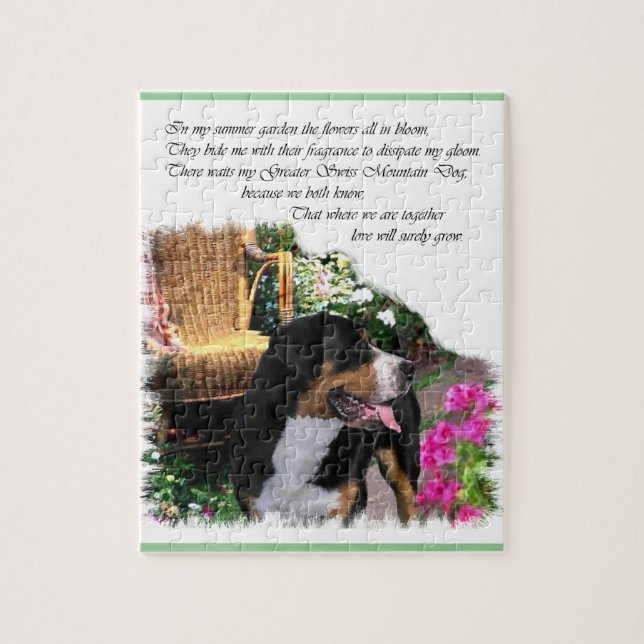 Greater Swiss Mountain Dog Summer Garden (Vertikal)