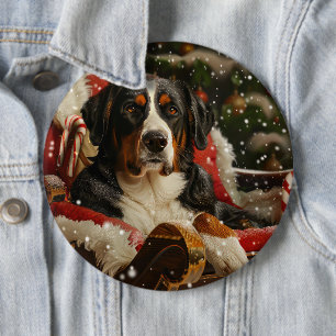 Greater Swiss Mountain Dog Weihnachten Button