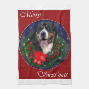 Greater Swiss Mountain Dog Weihnachten Handtuch