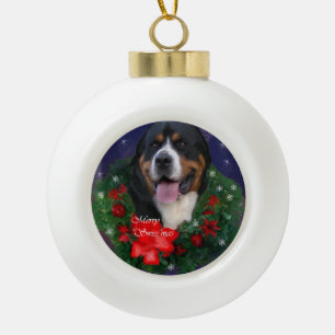 Greater Swiss Mountain Dog Weihnachten Keramik Kugel-Ornament