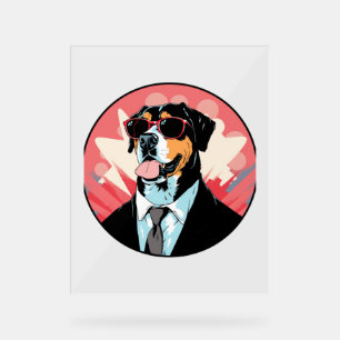 Greater Swiss Mountain Hund Businessman Acrylschild