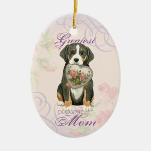 Greater Swiss Mountain Hund Herzliche Mama Keramik Ornament