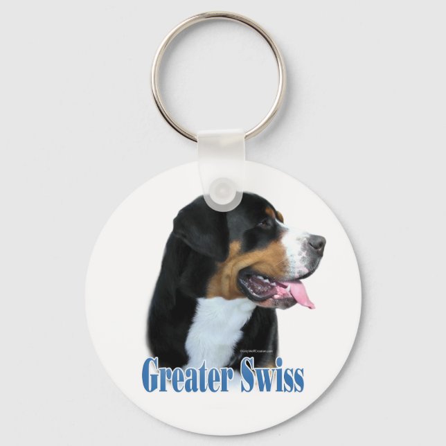 Greater Swiss Mountain Hund Name Schlüsselanhänger (Vorderseite)