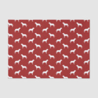 Greater Swiss Mountain Hund Silhouetten Muster Rot