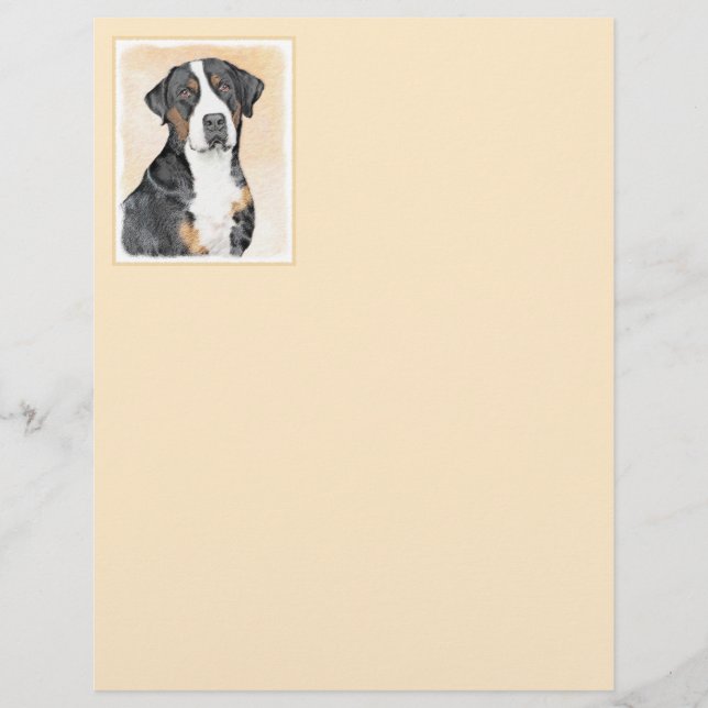 Greater Swiss Mountain Hunde Malerei - Originelle  (Vorderseite)